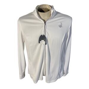 Pinehurst Collection Full Zip Jacket White Golf Pullover Women’s Large NWT